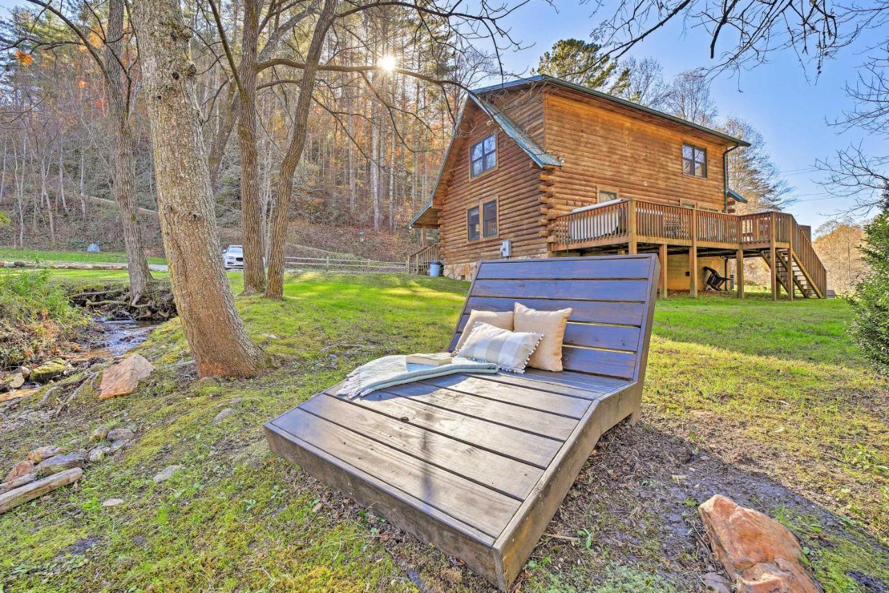 Вілла Creekside Bryson City Cabin With Private Hot Tub Екстер'єр фото